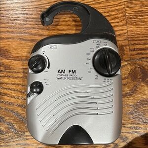 Silver AM FM Portable Radio